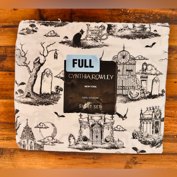 Cynthia Rowley Halloween Haunted Full Sheet Set - Picture 1 of 5